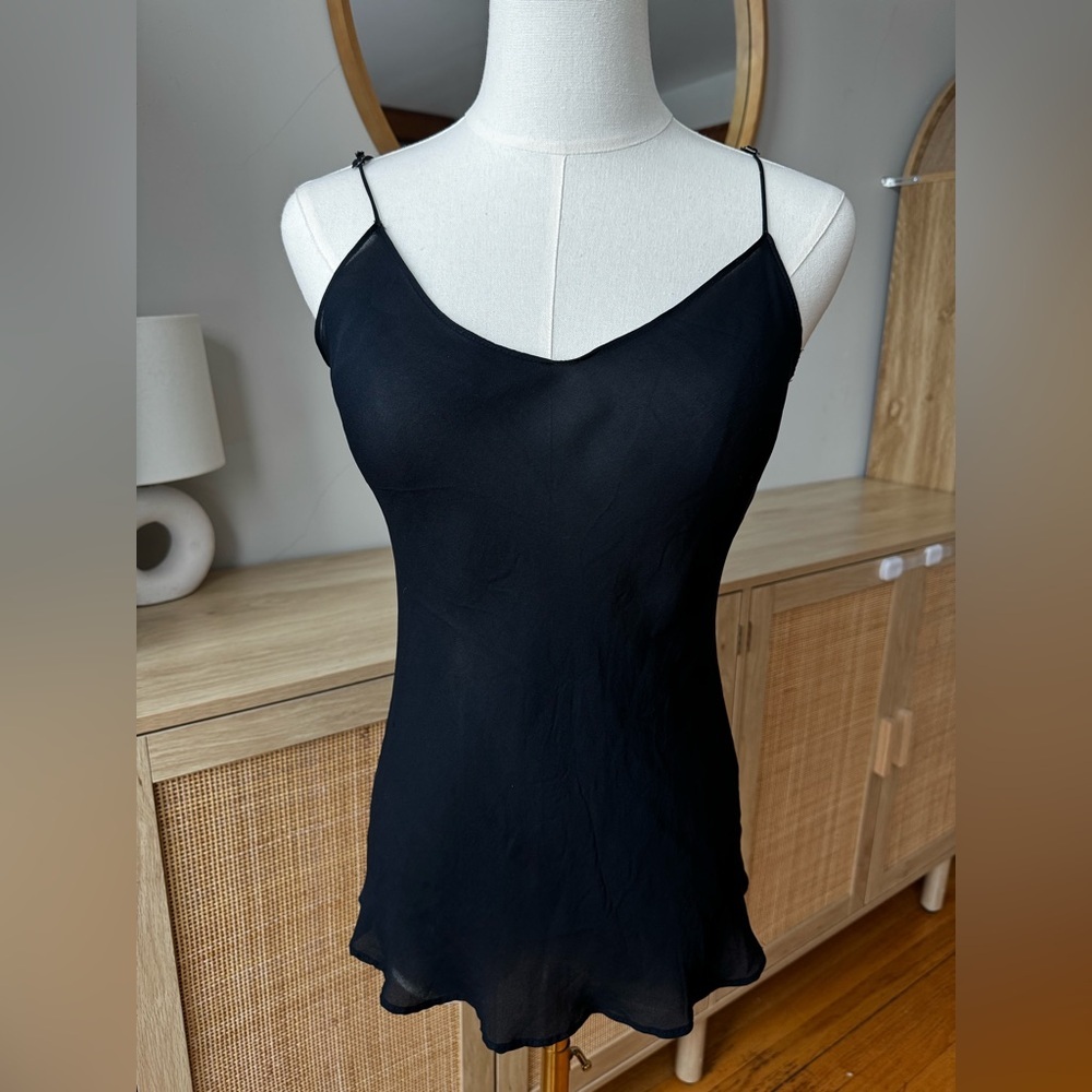 Nili Lotan | Sheer Black Camisole